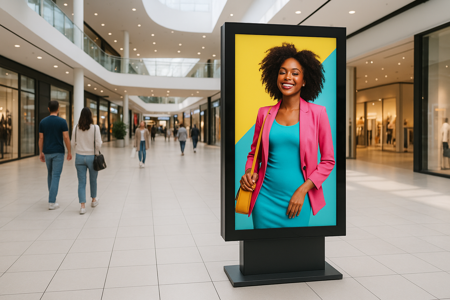 Mupi publicitario en un centro comercial